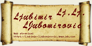 Ljubimir LJubomirović vizit kartica